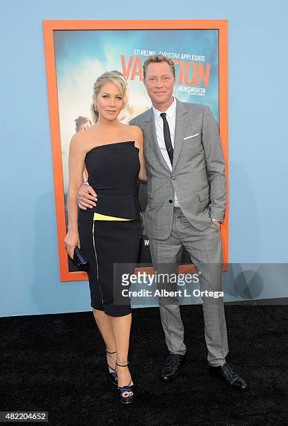 Actress Christina Applegate and husband Martyn LeNoble arrive for the Premiere Of Warner Bros. Pictures' "Vacation" held at Regency Village Theatre...
