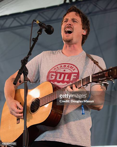 Sturgill Simpson performs during the Newport Folk Festival 2015 at Fort Adams State Park on July 24, 2015 in Newport, Rhode Island.