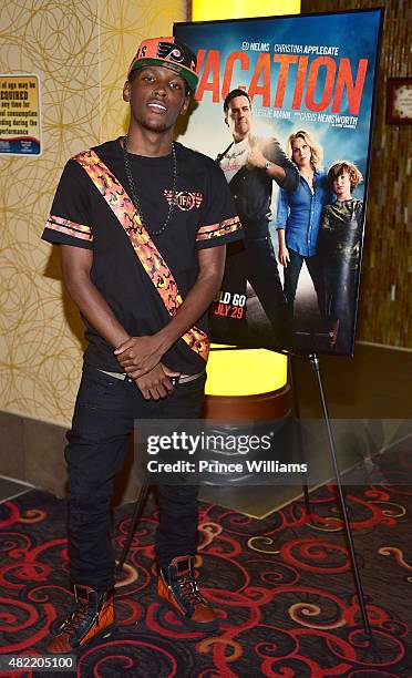 Jadarius Jenkins attends "Vacation" Vip Reception/Movie Screening Hosted By Bossip And Ryan Cameron at Regal Atlantic Station on July 27, 2015 in...