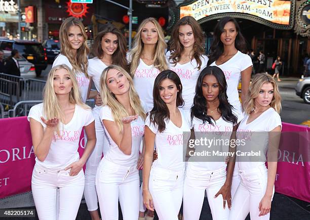 Kate Grigorieva, Taylor Hill, Romee Strijd, Jac Jagaciak, Lais Ribeiro, Elsa Hosk, Martha Hunt, Sara Sampaio, Jasmine Tookes, and Stella Maxwell...