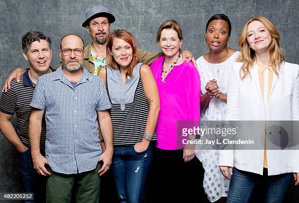 Jon Benjamin, Judy Greer, Amber Nash, Chris Parnell, Aisha Tyler, Jessica Walter and Lucky Yates of 'Archer' pose for a portrait at Comic-Con...