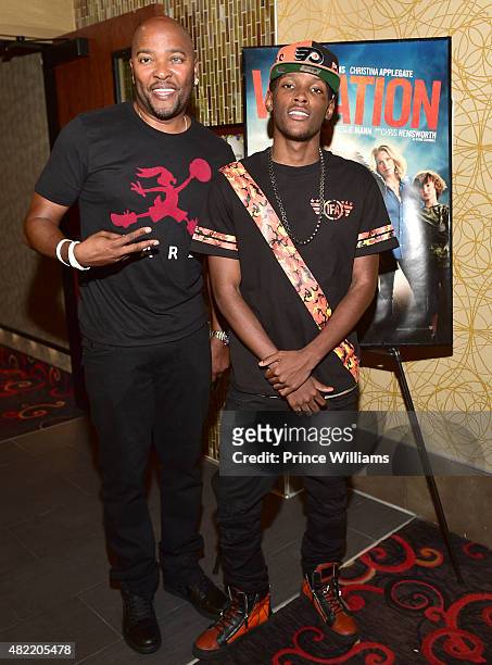 Ryan Cameron and Jadarius Jenkins attend "Vacation" Vip Reception/Movie Screening Hosted By Bossip And Ryan Cameron at Regal Atlantic Station on July...