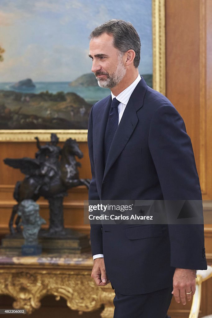 King Felipe VI Of Spain Attends Several Audiences In Madrid