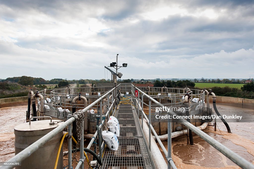 Footbridge on water treatment works