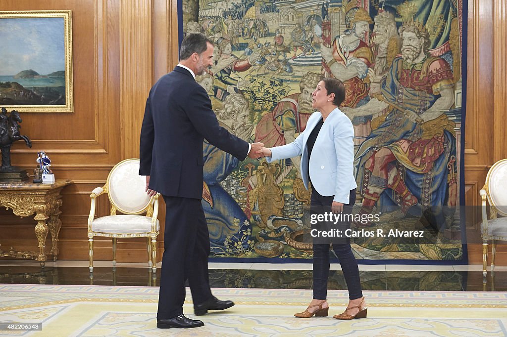 King Felipe VI Of Spain Attends Several Audiences In Madrid