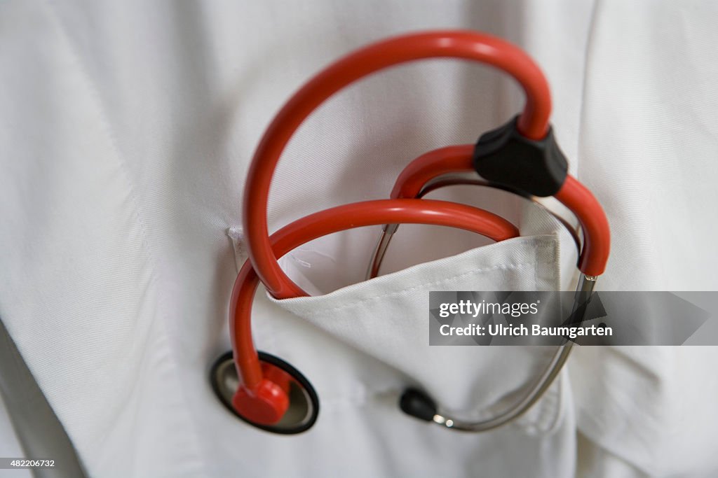 Doctor's smock with stethoscope