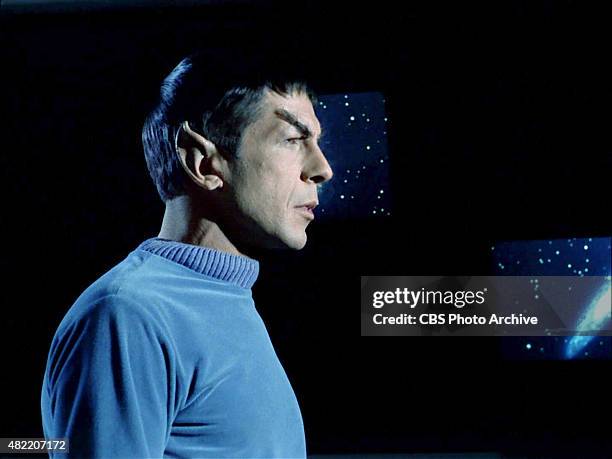 Leonard Nimoy as Commander Spock in the STAR TREK: The Original Series episode, "The Cage." This is the pilot episode completed early 1965, but not...