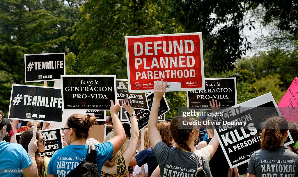Rally Held In Support Of Cutting Planned Parenthood Funding - DC