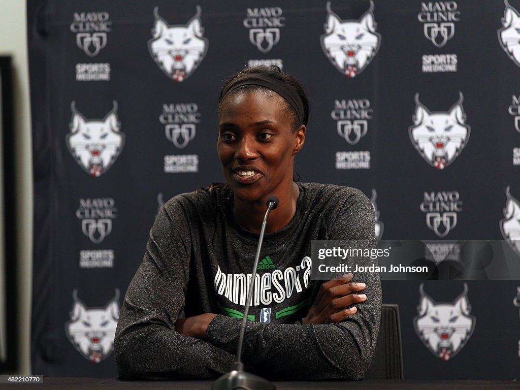 Sylvia Fowles of the MinnesotaLynx Press Conference