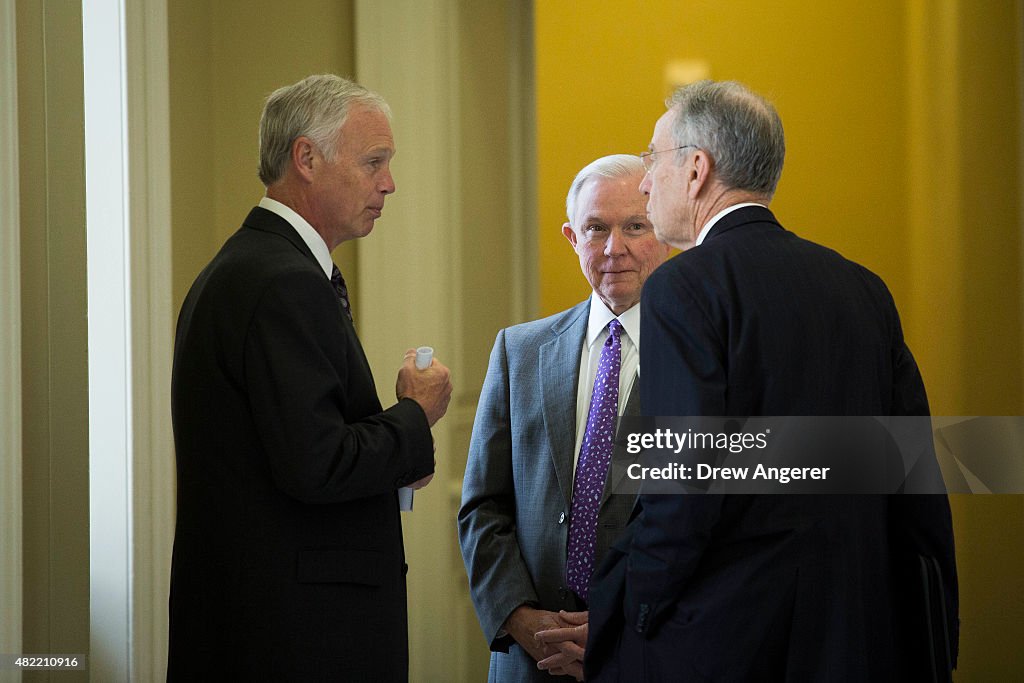 Senate Legislators Speak To The Media After Their Weekly Policy Luncheons