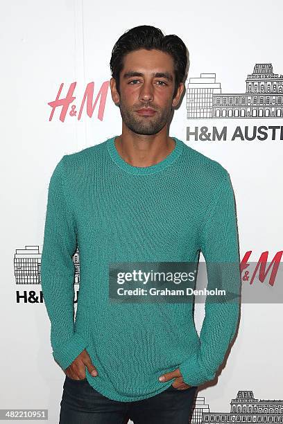 Jay Lyon attends the VIP launch party for H&M Australia at the GPO on April 3, 2014 in Melbourne, Australia.