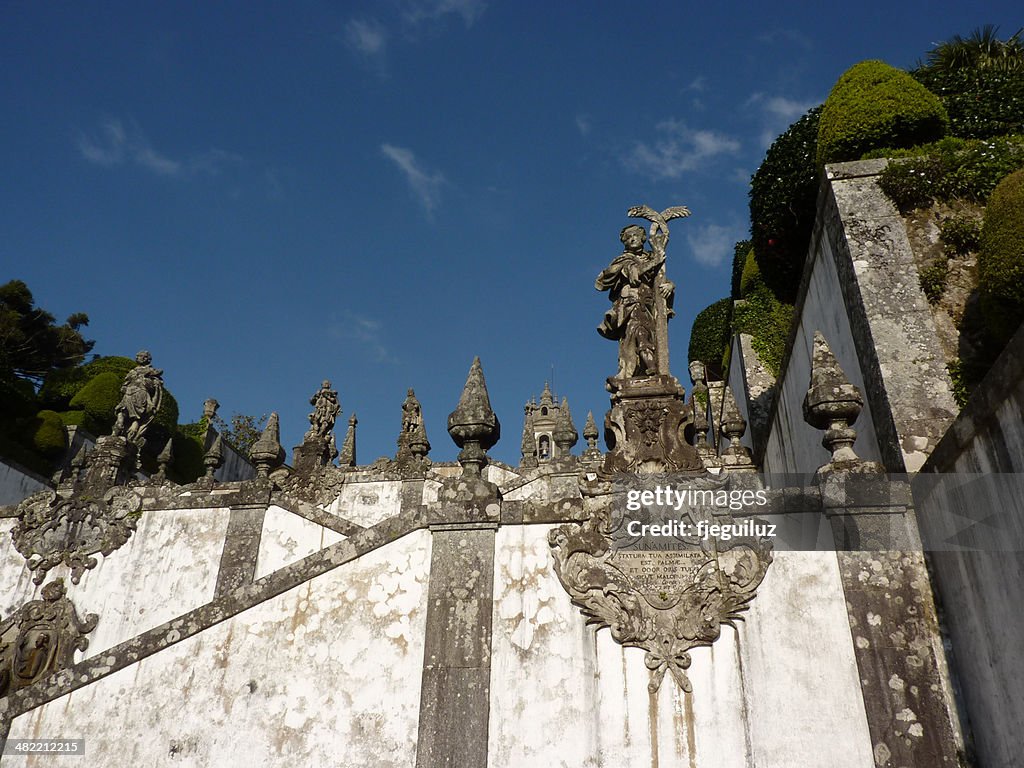 Portugal, Braga, detalhe de degraus que vá para o Santuário