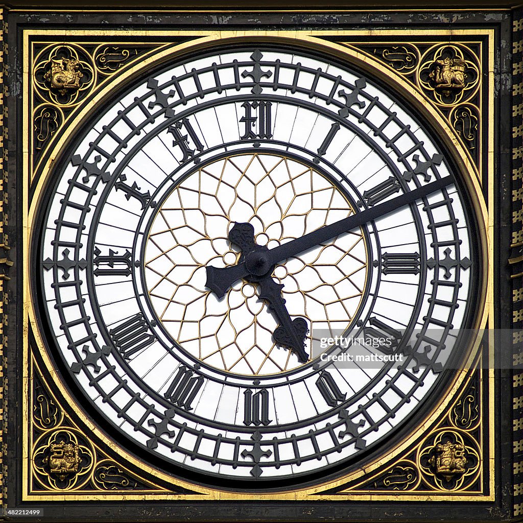 イングランド、英国、ロンドン、ビッグベンを模した時計の文字盤