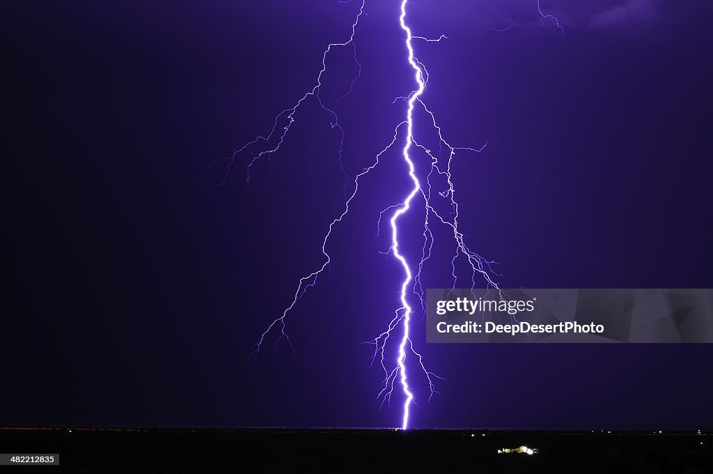 Lightning over Tonopah, Arizona, America, USA