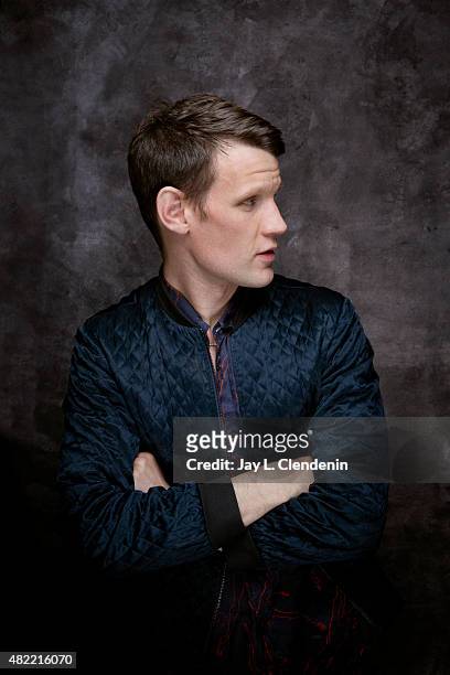 Matt Smith of Pride and 'Prejudice and Zombies' poses for a portrait at Comic-Con International 2015 for Los Angeles Times on July 9, 2015 in San...