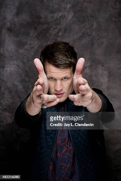 Matt Smith of Pride and 'Prejudice and Zombies' poses for a portrait at Comic-Con International 2015 for Los Angeles Times on July 9, 2015 in San...