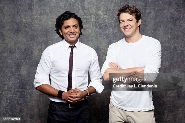 Night Shyamalan and Jason Blum of 'The Visit' pose for a portrait at Comic-Con International 2015 for Los Angeles Times on July 9, 2015 in San Diego,...