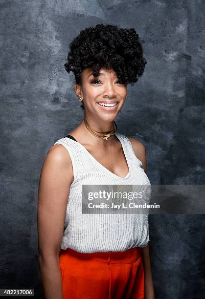 Actress Sonequa Martin-Green of 'The Walking Dead' poses for a portrait at Comic-Con International 2015 for Los Angeles Times on July 9, 2015 in San...