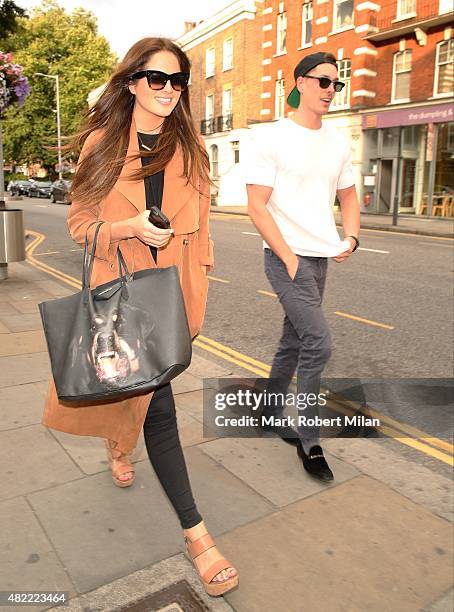 Binky Felstead at the Bluebird on July 28, 2015 in London, England.