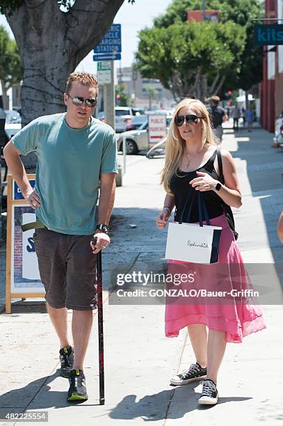 Heidi Montag and Spencer Pratt are seen on July 28, 2015 in Los Angeles, California.