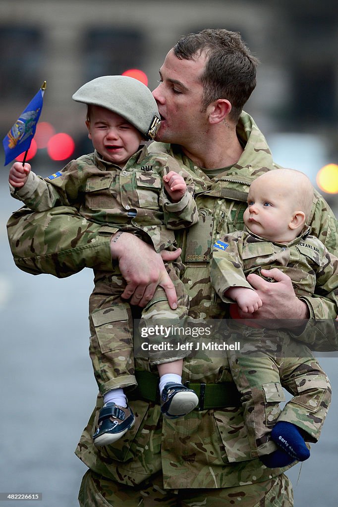 Royal Scots Dragoon Guards Homecoming Parade In Glasgow