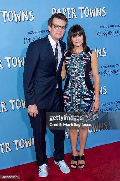 Author John Green attends the "Paper Towns" New York premiere at AMC Loews Lincoln Square on July 21, 2015 in New York City.