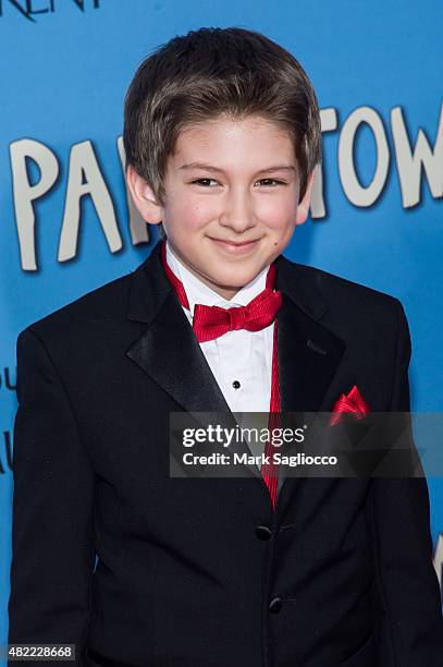 Actor Josiah Cerio attends the "Paper Towns" New York premiere at AMC Loews Lincoln Square on July 21, 2015 in New York City.