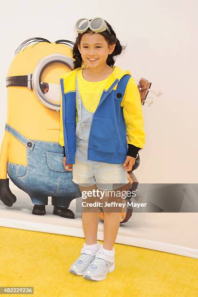 Actress Saika Fujita arrives at the premiere of Universal Pictures and Illumination Entertainment's 'Minions' at The Shrine Auditorium on June 27,...