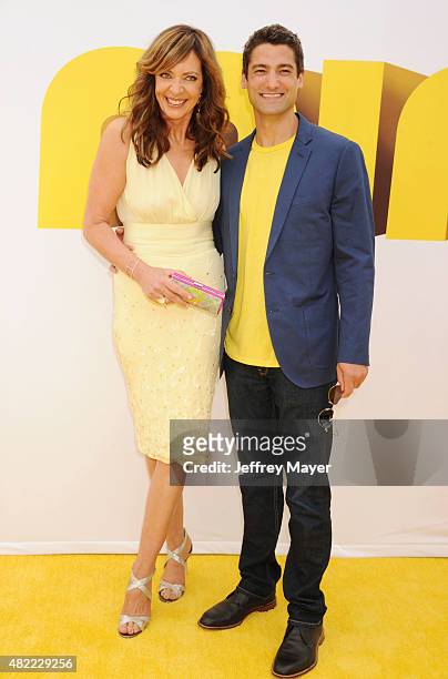 Actress Allison Janney and Philip Joncas arrive at the premiere of Universal Pictures and Illumination Entertainment's 'Minions' at The Shrine...