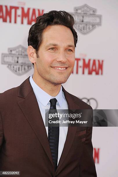 Actor Paul Rudd arrives at the Los Angeles premiere of Marvel Studios 'Ant-Man' at Dolby Theatre on June 29, 2015 in Hollywood, California.