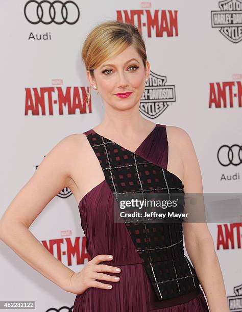 Actress Judy Greer arrives at the Los Angeles premiere of Marvel Studios 'Ant-Man' at Dolby Theatre on June 29, 2015 in Hollywood, California.