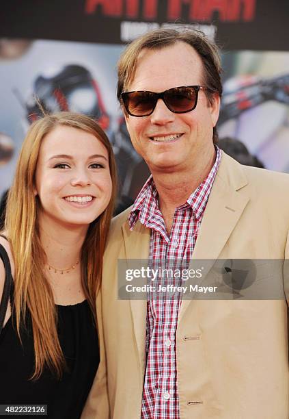 Actor Bill Paxton and daughter Lydia Paxton arrive at the Los Angeles premiere of Marvel Studios 'Ant-Man' at Dolby Theatre on June 29, 2015 in...