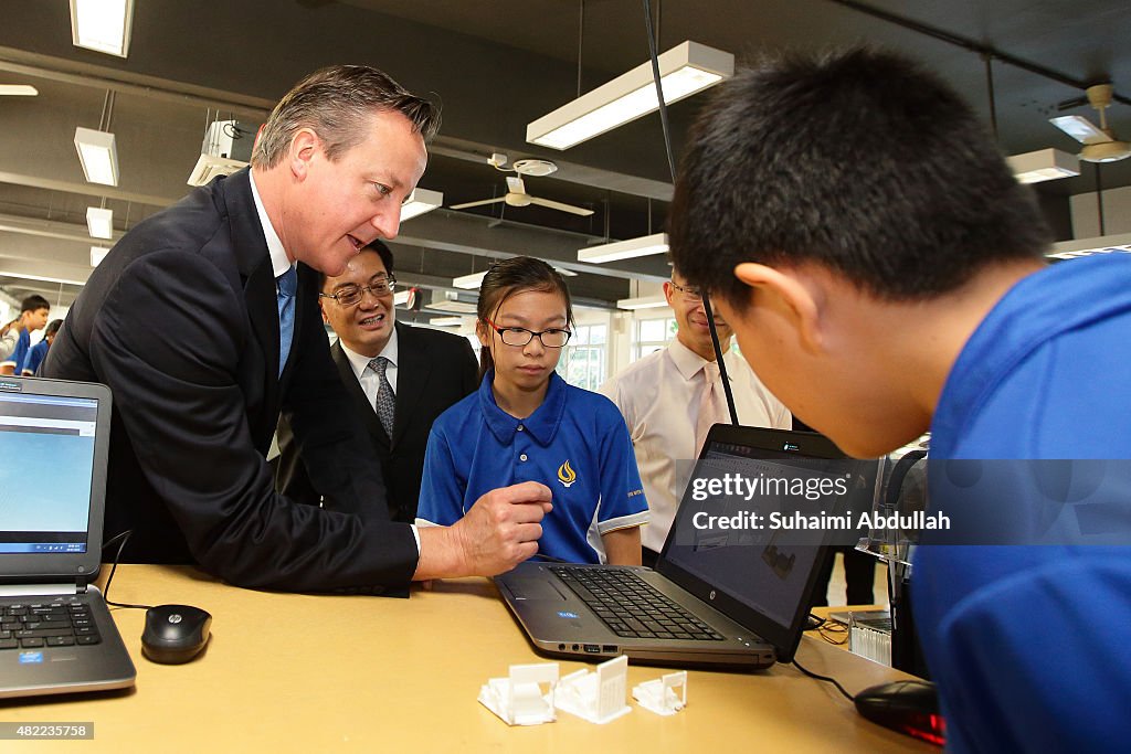 UK Prime Minister David Cameron Visits Singapore
