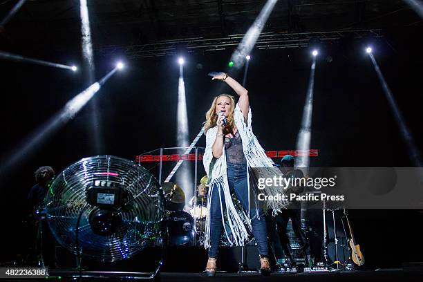 American singer Anastacia Lyn Newkirk performs during her two-hour concert, "Resurrection Tour" with explosive energy. She is known as, "The little...