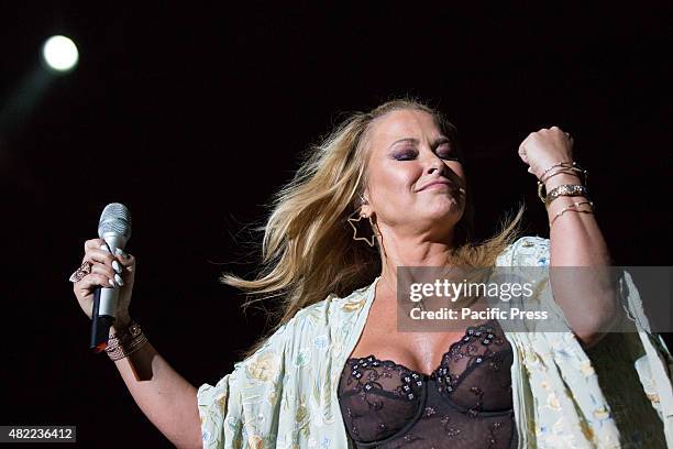 American singer Anastacia Lyn Newkirk performs during her two-hour concert, "Resurrection Tour" with explosive energy. She is known as, "The little...