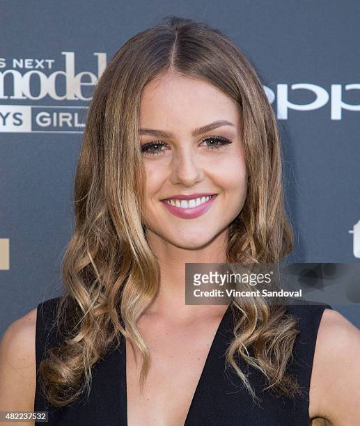 Actress Isabelle Cornish attends "America's Next Top Model" Cycle 22 premiere party at Greystone Manor on July 28, 2015 in West Hollywood, California.