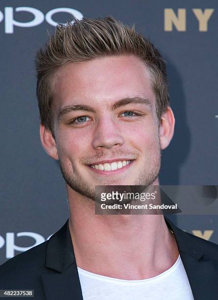 Model Dustin McNeer attends "America's Next Top Model" Cycle 22 premiere party at Greystone Manor on July 28, 2015 in West Hollywood, California.