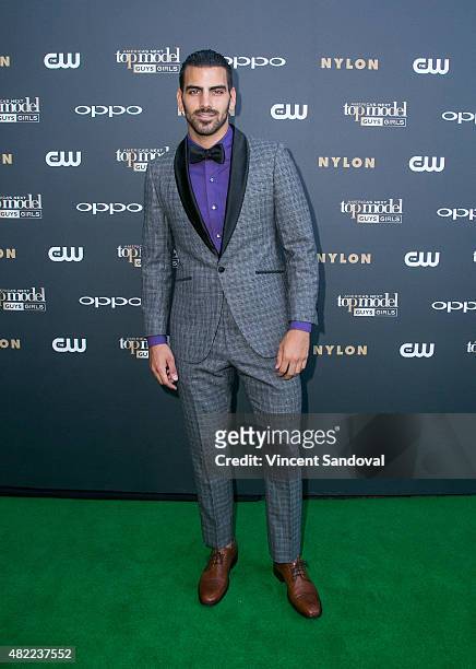 Model Nyle DiMarco attends "America's Next Top Model" Cycle 22 premiere party at Greystone Manor on July 28, 2015 in West Hollywood, California.