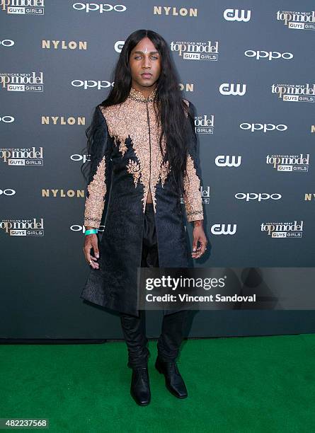 Model Bello Sanchez attends "America's Next Top Model" Cycle 22 premiere party at Greystone Manor on July 28, 2015 in West Hollywood, California.