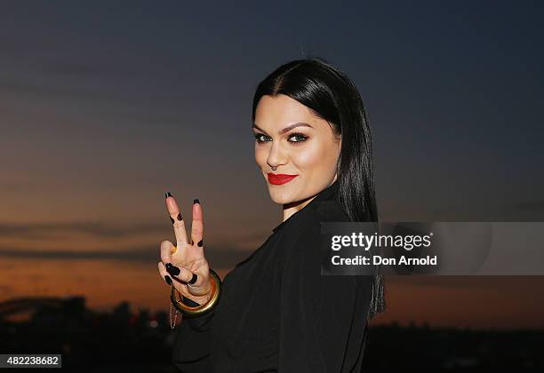Jessie J poses during the Voice Live Finals Show Launch on July 29, 2015 in Sydney, Australia.