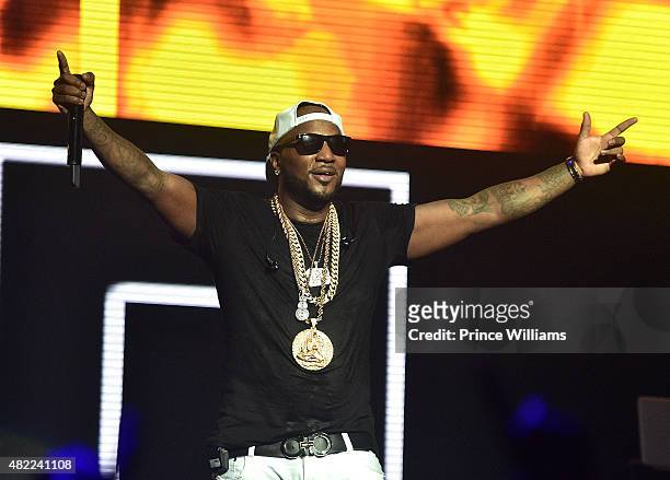 Young Jeezy performs at Jeezy Presents TM101: 10 Year Anniversary at The Fox Theatre on July 25, 2015 in Atlanta, Georgia.