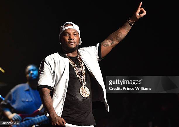 Young Jeezy performs at Jeezy Presents TM101: 10 year anniversay concert at The Fox Theatre on July 25, 2015 in Atlanta, Georgia.