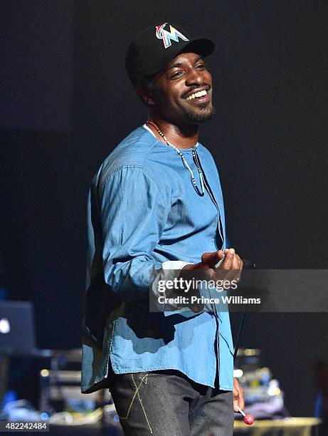 Andre 3000 performs at Young Jeezy Presents TM101: 10 Year Anniversary at The Fox Theatre on July 25, 2015 in Atlanta, Georgia.