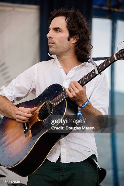 Brad Barr of the Barr Brothers performs during the Newport Folk Festival 2015 at Fort Adams State Park on July 24, 2015 in Newport, Rhode Island.