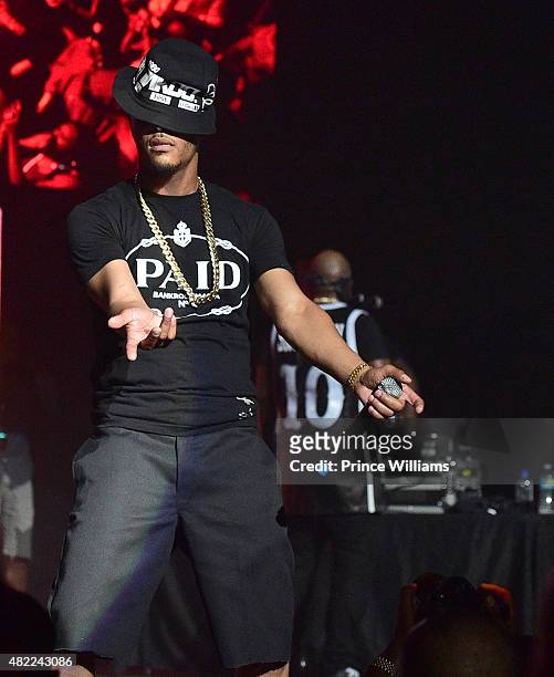 Performs at Jeezy Presents TM101: 10 Year Anniversary concert at The Fox Theatre on July 25, 2015 in Atlanta, Georgia.