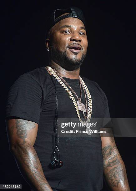 Young Jeezy performs at Jeezy Presents TM101: 10 year anniversay concert at The Fox Theatre on July 25, 2015 in Atlanta, Georgia.