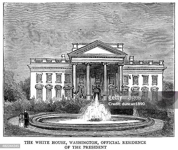 the white house - white house washington dc stock illustrations