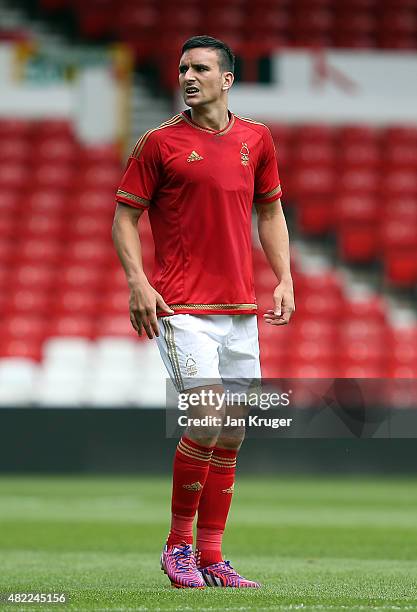 Jack Hobbs of Nottingham Forest during the pre season friendly match between Nottingham Forest and Swansea City at City Ground on July 25, 2015 in...