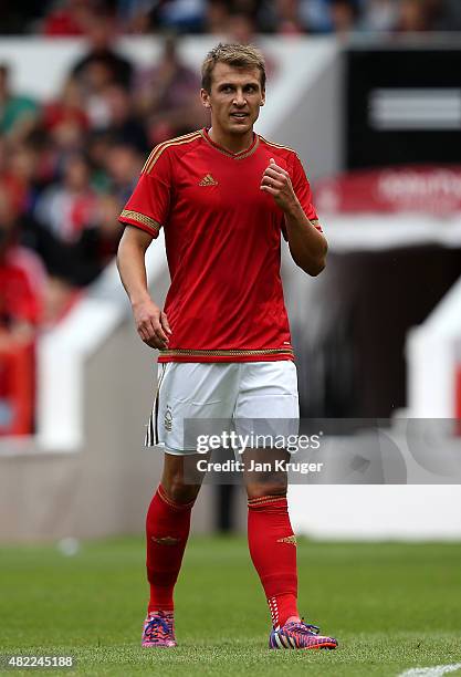 Robert Tesche of Nottingham Forest during the pre season friendly match between Nottingham Forest and Swansea City at City Ground on July 25, 2015 in...