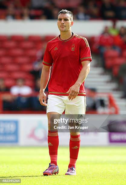 Jack Hobbs of Nottingham Forest during the pre season friendly match between Nottingham Forest and Swansea City at City Ground on July 25, 2015 in...